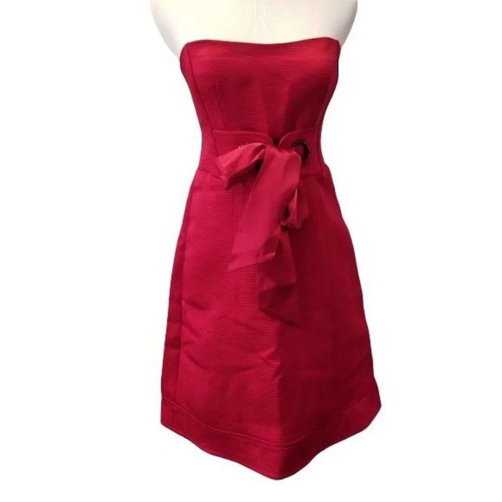 Nanette Lepore tube top Rhinestone detail dress women's size 2 (259) - Picture 3 of 13